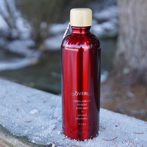 Nerezová fľaša 750 ml červená